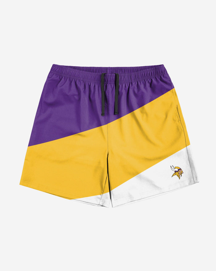 Minnesota Vikings Colorblock Double Down Liner Training Shorts FOCO - FOCO.com