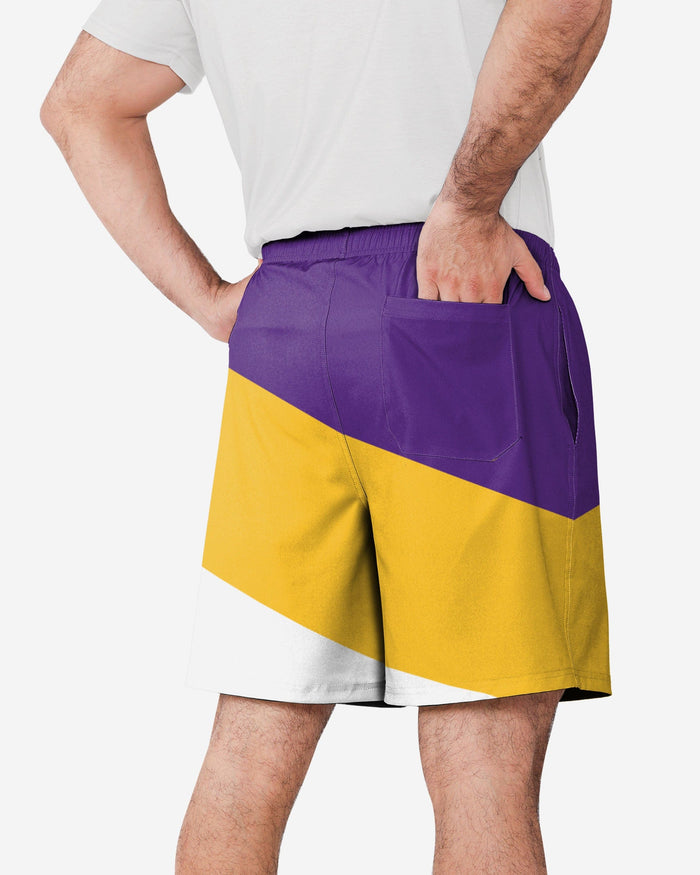 Minnesota Vikings Colorblock Double Down Liner Training Shorts FOCO - FOCO.com