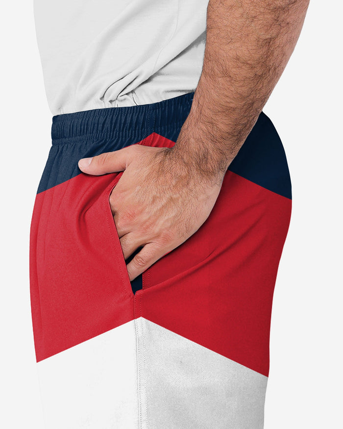 New England Patriots Colorblock Double Down Liner Training Shorts FOCO - FOCO.com