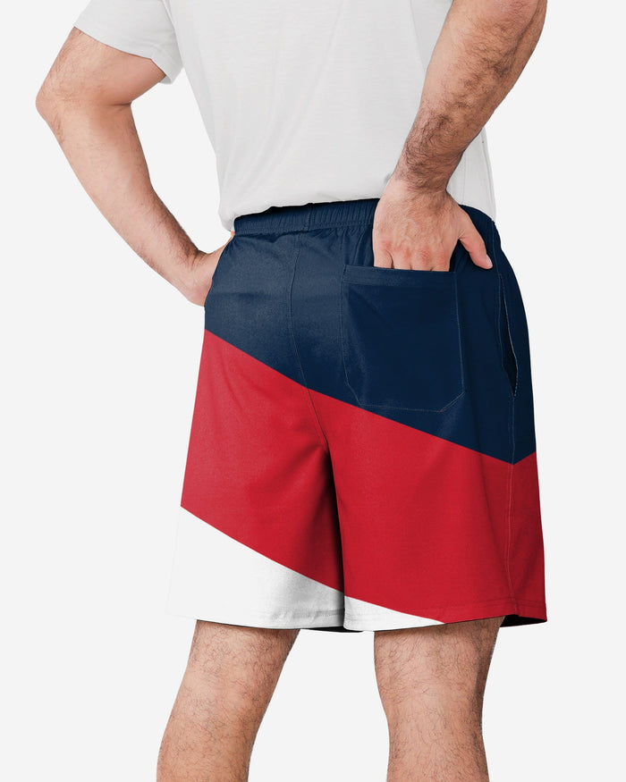 New England Patriots Colorblock Double Down Liner Training Shorts FOCO - FOCO.com