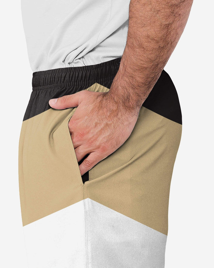 New Orleans Saints Colorblock Double Down Liner Training Shorts FOCO - FOCO.com