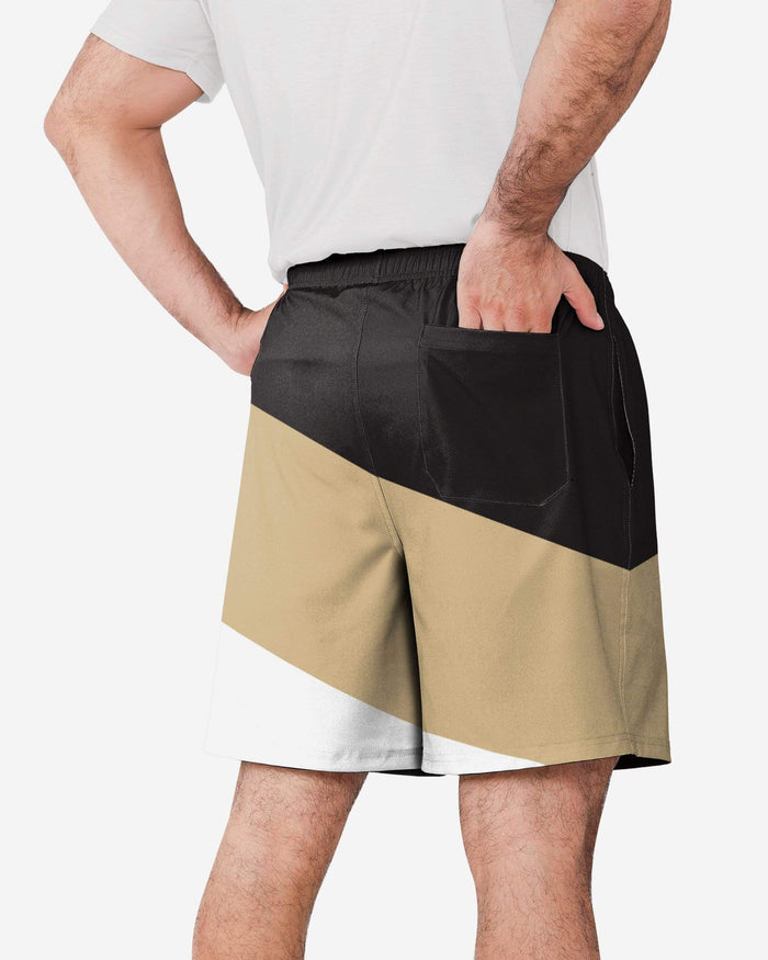 New Orleans Saints Colorblock Double Down Liner Training Shorts FOCO - FOCO.com