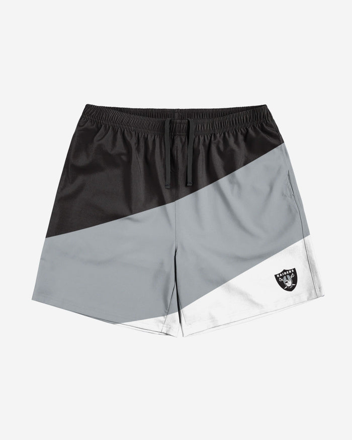 Las Vegas Raiders Colorblock Double Down Liner Training Shorts FOCO - FOCO.com