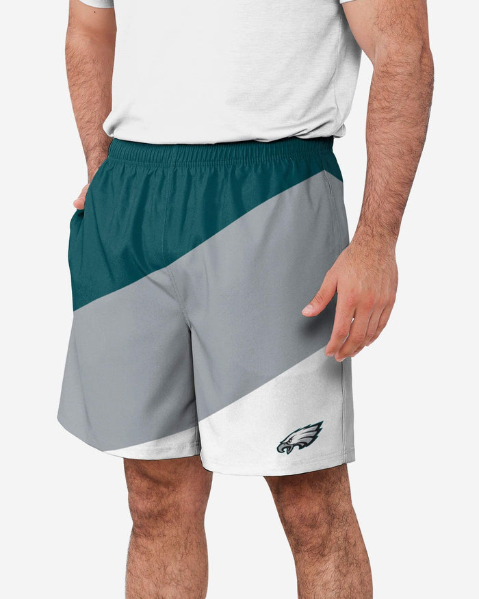 Philadelphia Eagles Colorblock Double Down Liner Training Shorts FOCO S - FOCO.com