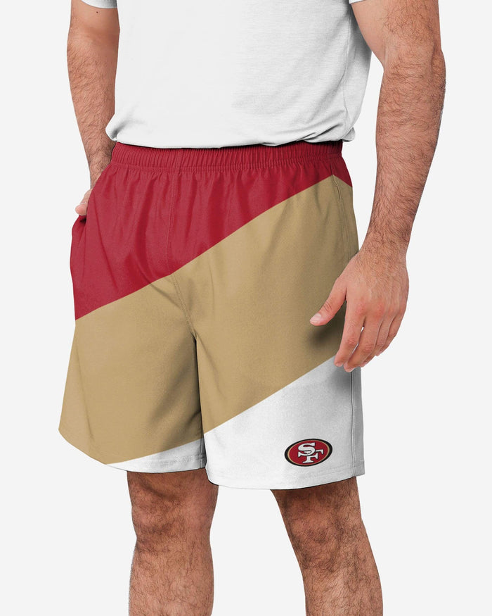 San Francisco 49ers Colorblock Double Down Liner Training Shorts FOCO S - FOCO.com