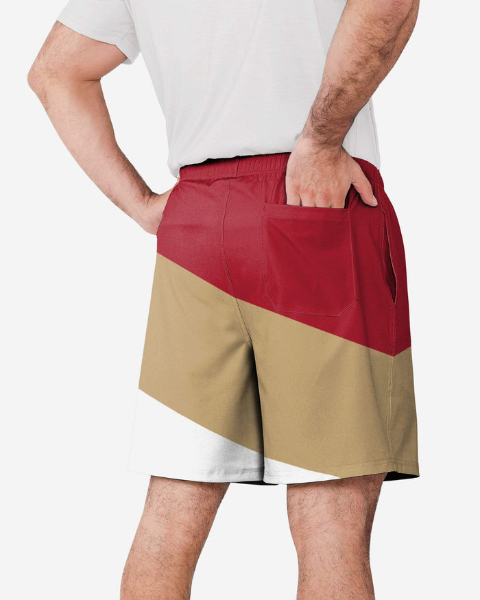 San Francisco 49ers Colorblock Double Down Liner Training Shorts FOCO - FOCO.com