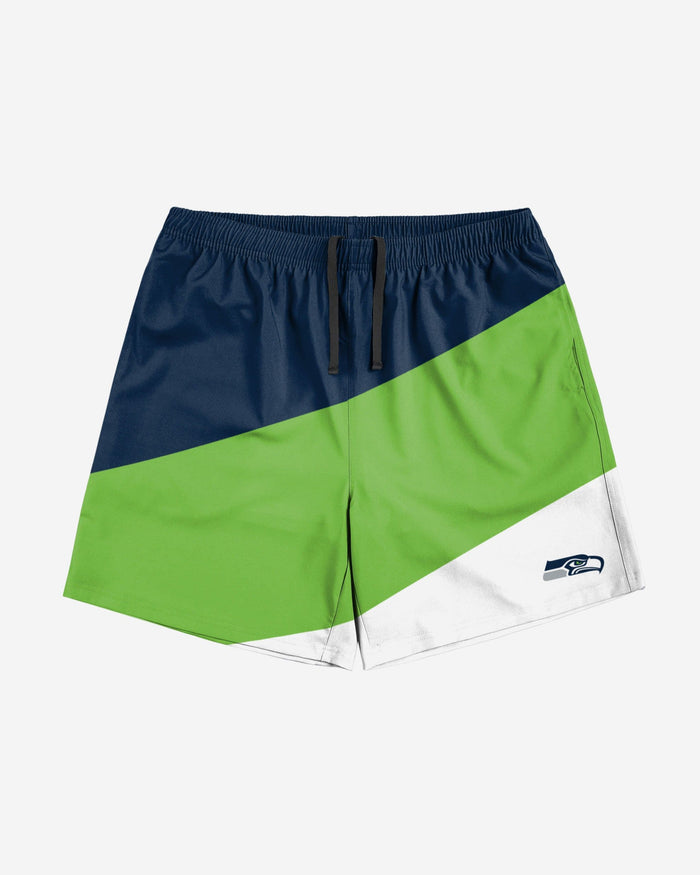 Seattle Seahawks Colorblock Double Down Liner Training Shorts FOCO - FOCO.com