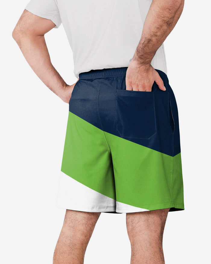 Seattle Seahawks Colorblock Double Down Liner Training Shorts FOCO - FOCO.com