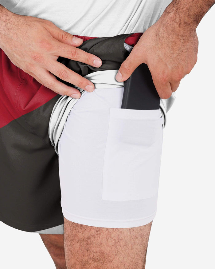 Tampa Bay Buccaneers Colorblock Double Down Liner Training Shorts FOCO - FOCO.com