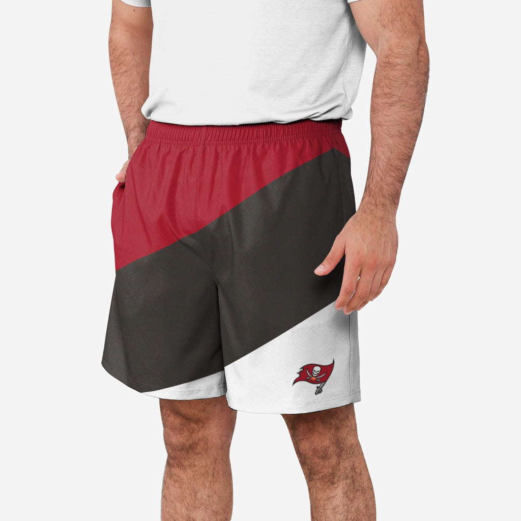 Tampa Bay Buccaneers Colorblock Double Down Liner Training Shorts FOCO S - FOCO.com