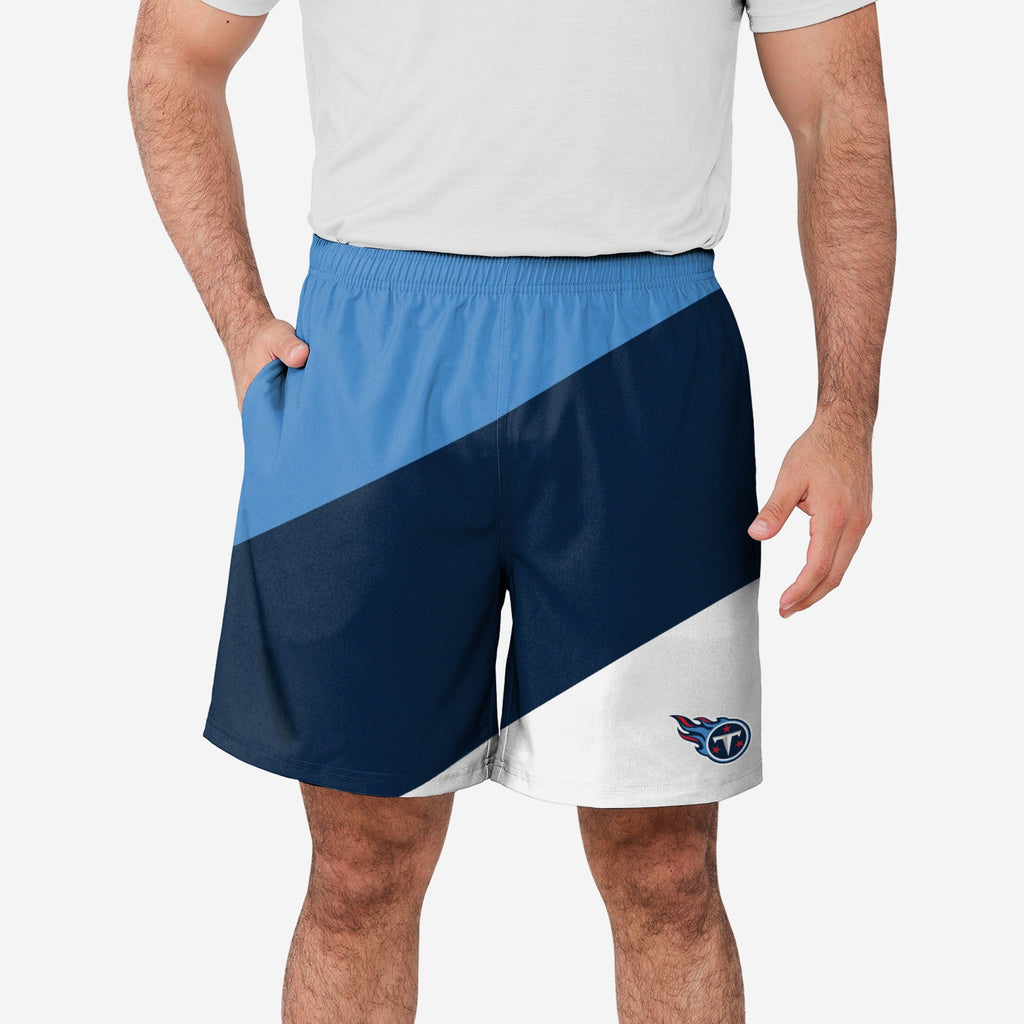 Tennessee Titans Colorblock Double Down Liner Training Shorts FOCO S - FOCO.com