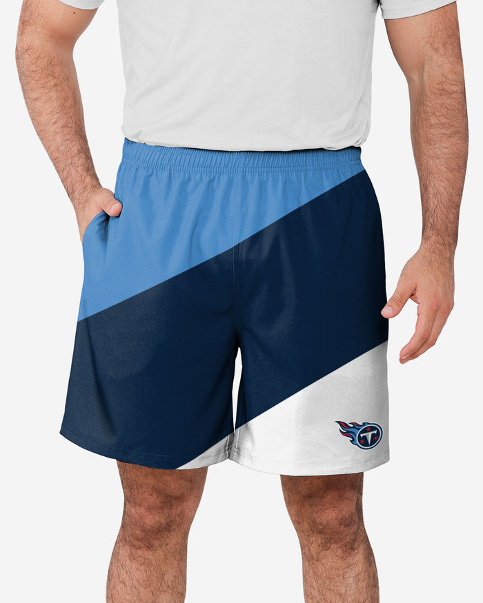 Tennessee Titans Colorblock Double Down Liner Training Shorts FOCO S - FOCO.com