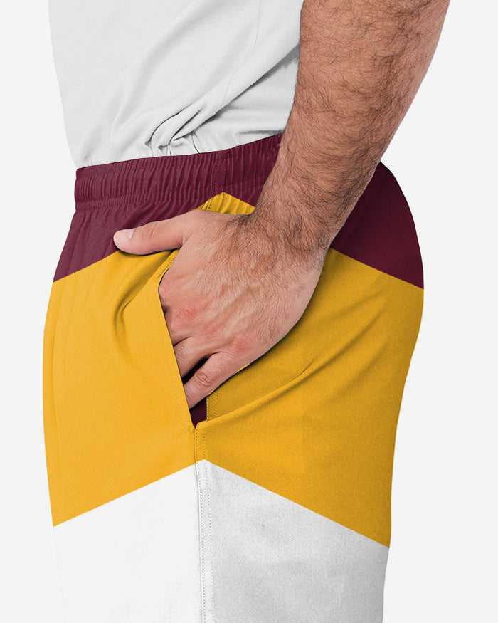 Washington Commanders Colorblock Double Down Liner Training Shorts FOCO - FOCO.com