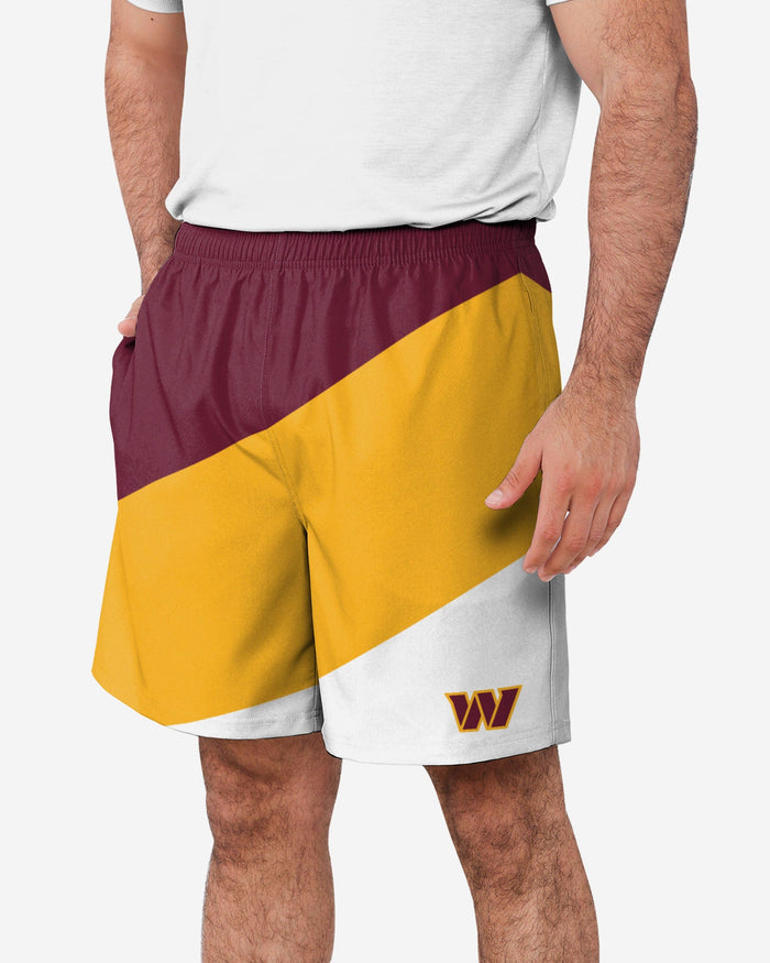 Washington Commanders Colorblock Double Down Liner Training Shorts FOCO S - FOCO.com