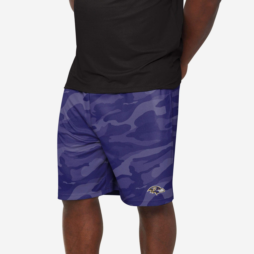 Baltimore Ravens Cool Camo Training Shorts FOCO S - FOCO.com