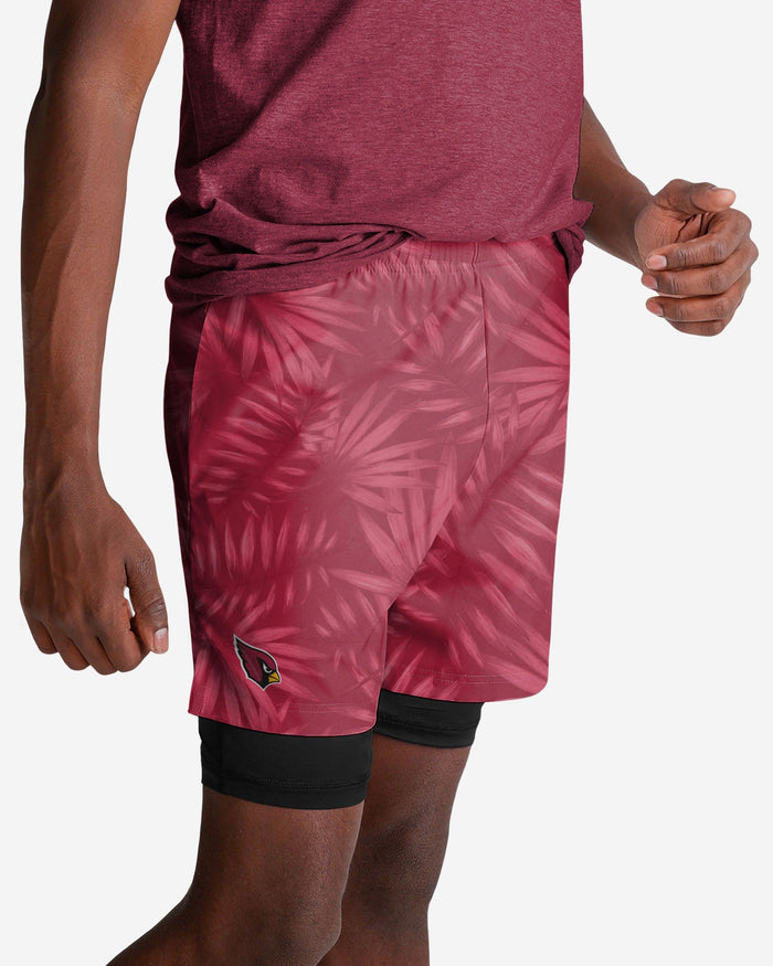 Arizona Cardinals Floral Black Liner Shorts FOCO S - FOCO.com