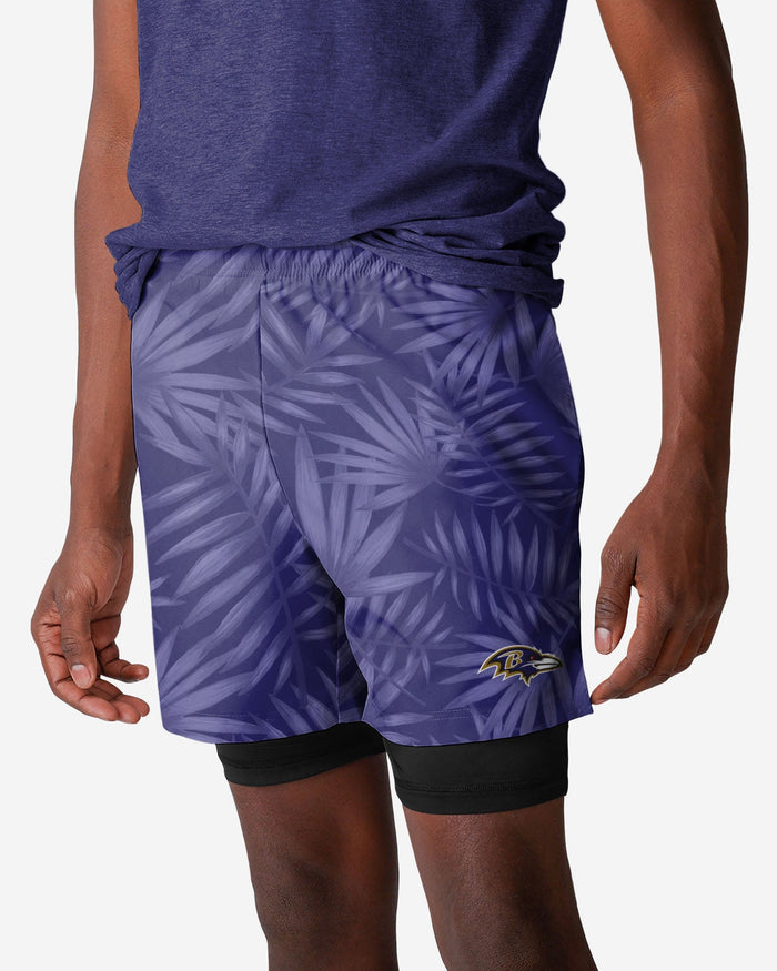 Baltimore Ravens Floral Black Liner Shorts FOCO S - FOCO.com