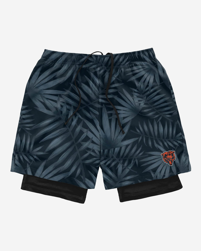 Chicago Bears Floral Black Liner Shorts FOCO - FOCO.com