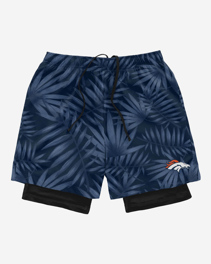 Denver Broncos Floral Black Liner Shorts FOCO - FOCO.com