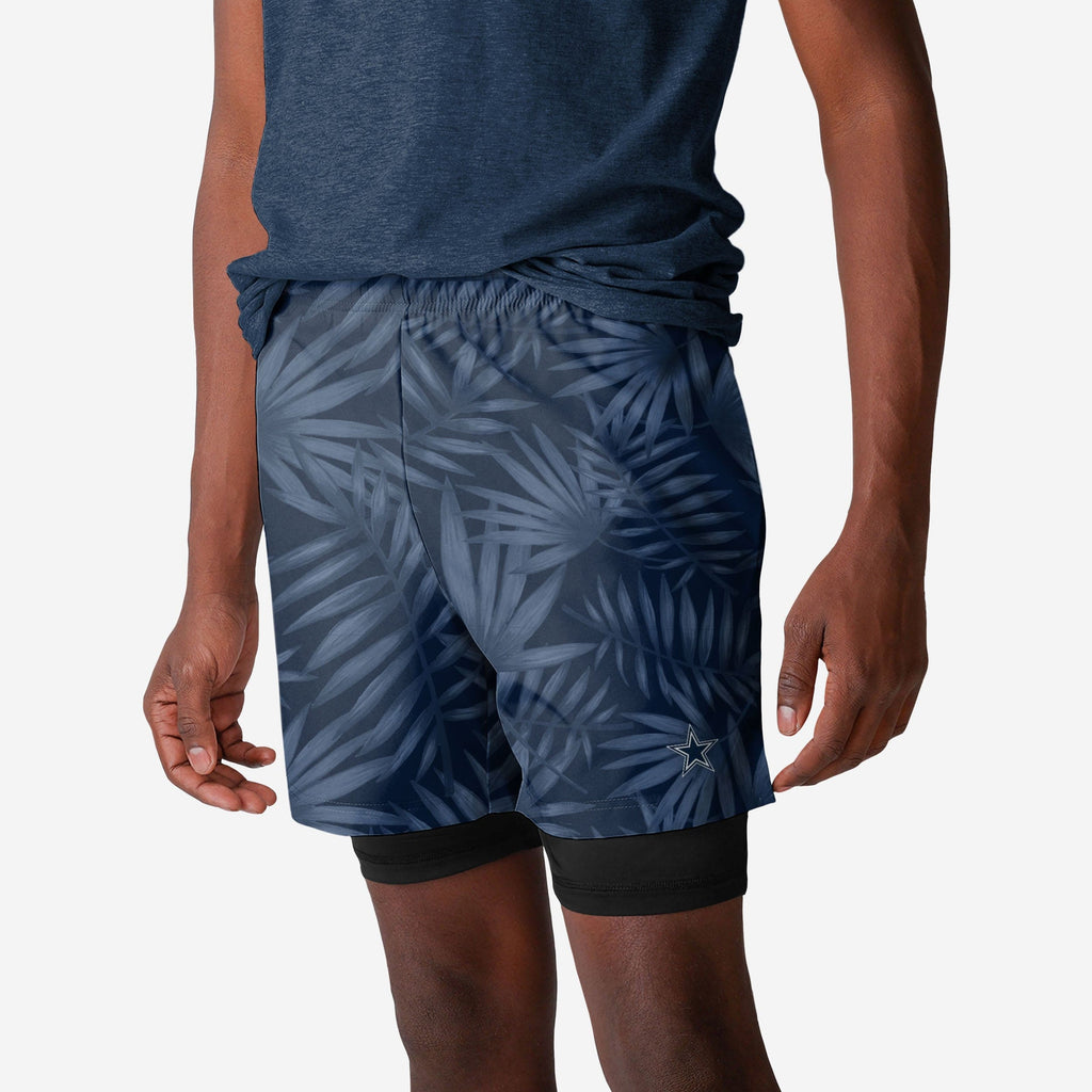 Dallas Cowboys Floral Black Liner Shorts FOCO S - FOCO.com