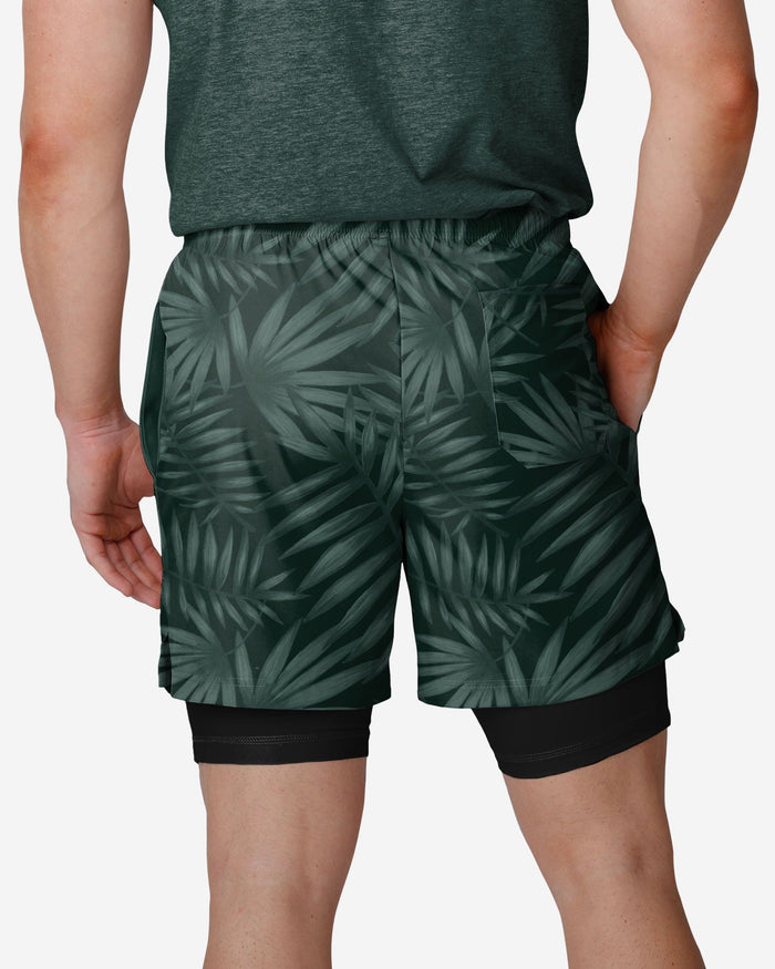 Green Bay Packers Floral Black Liner Shorts FOCO - FOCO.com