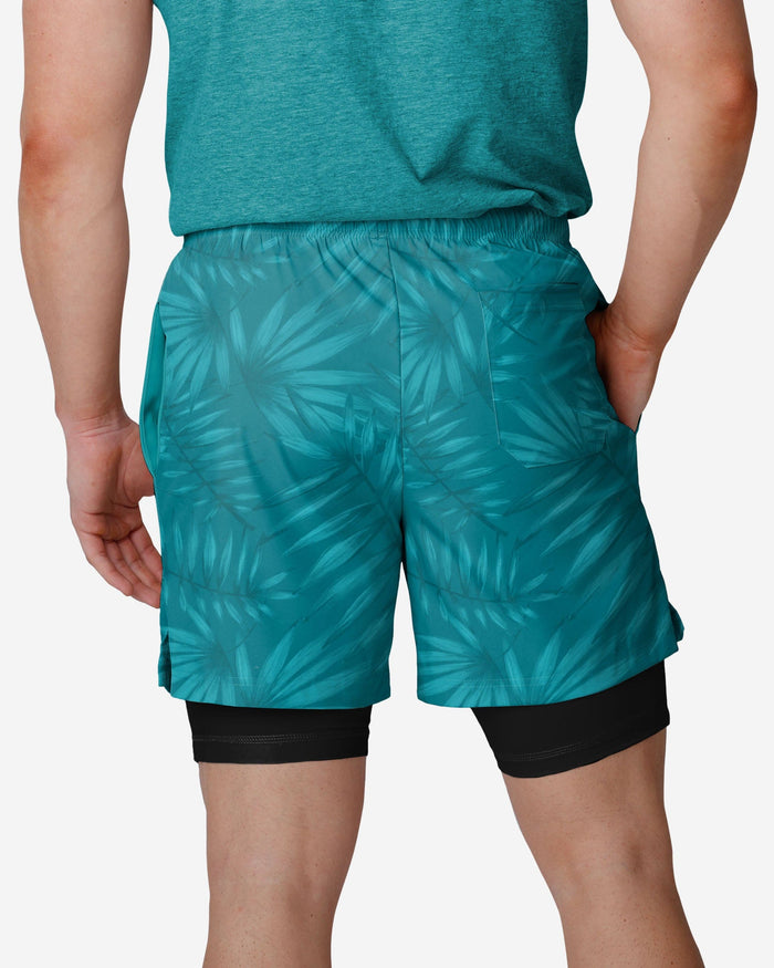 Miami Dolphins Floral Black Liner Shorts FOCO - FOCO.com