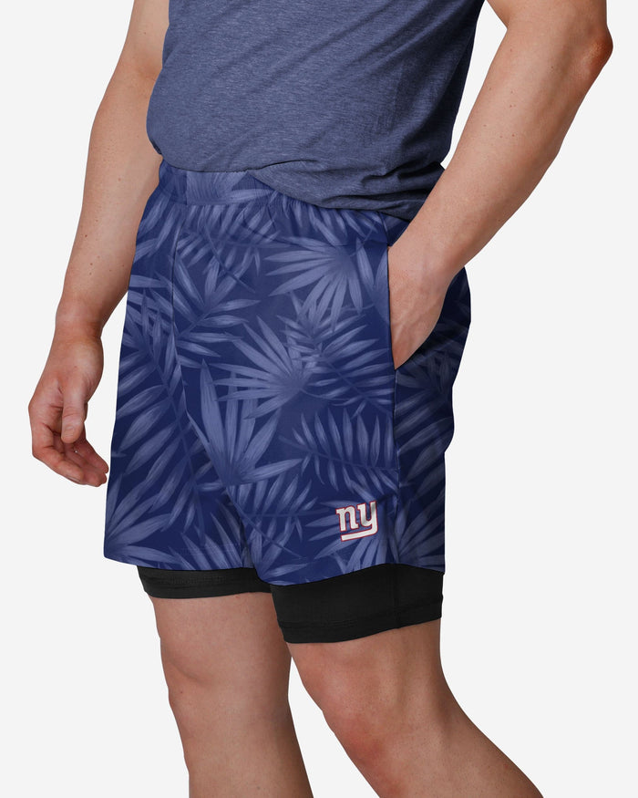 New York Giants Floral Black Liner Shorts FOCO S - FOCO.com