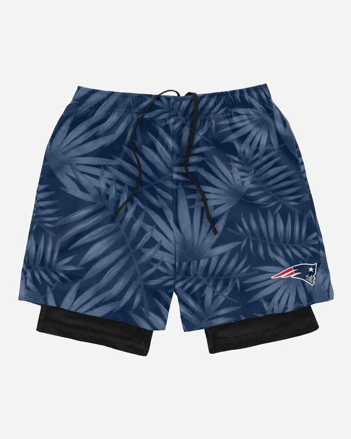 New England Patriots Floral Black Liner Shorts FOCO - FOCO.com