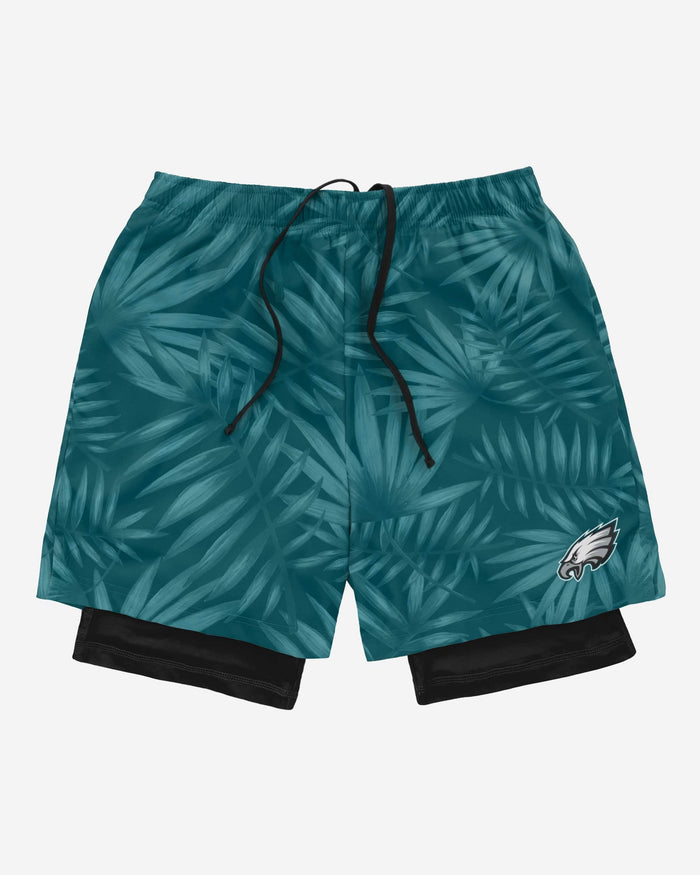 Philadelphia Eagles Floral Black Liner Shorts FOCO - FOCO.com