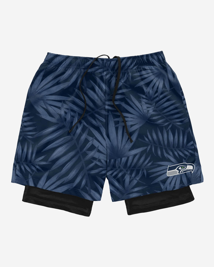 Seattle Seahawks Floral Black Liner Shorts FOCO - FOCO.com