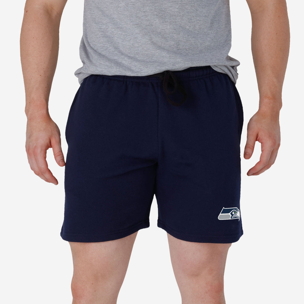 Seattle Seahawks Solid Fleece Shorts FOCO S - FOCO.com