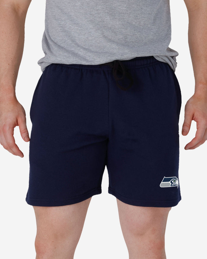 Seattle Seahawks Solid Fleece Shorts FOCO S - FOCO.com