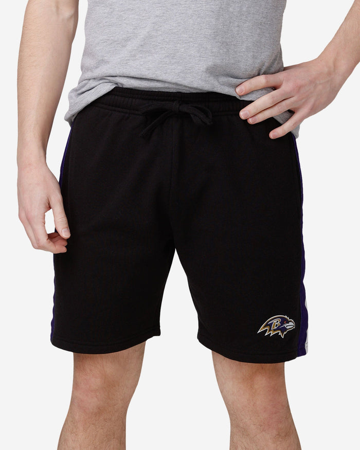 Baltimore Ravens Side Stripe Fleece Shorts FOCO S - FOCO.com