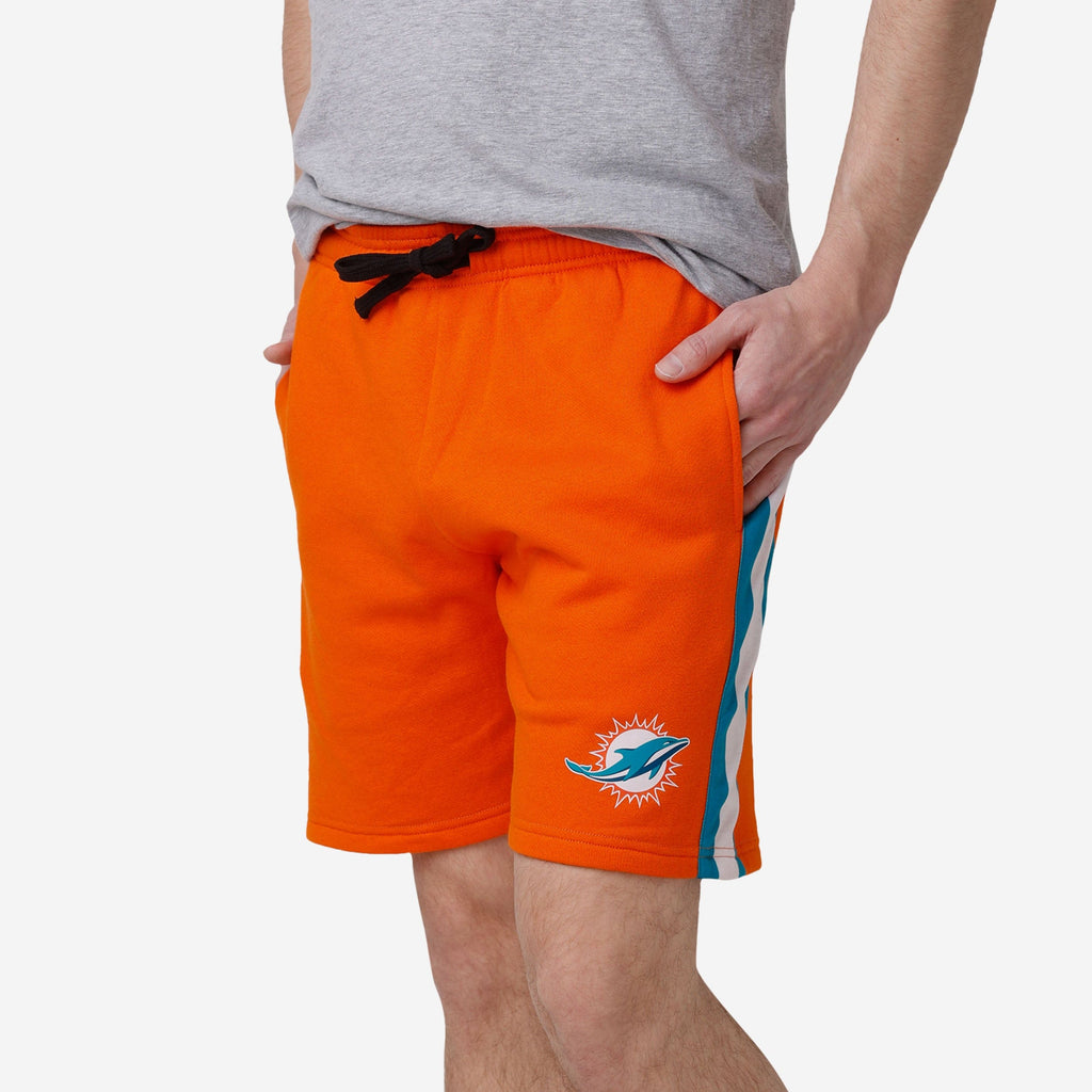 Miami Dolphins Side Stripe Fleece Shorts FOCO S - FOCO.com