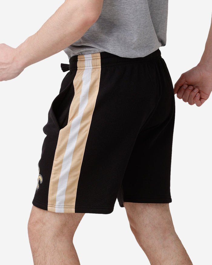 New Orleans Saints Side Stripe Fleece Shorts FOCO - FOCO.com