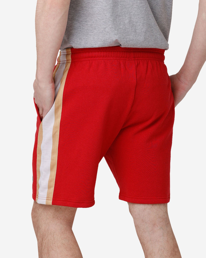 San Francisco 49ers Side Stripe Fleece Shorts FOCO - FOCO.com