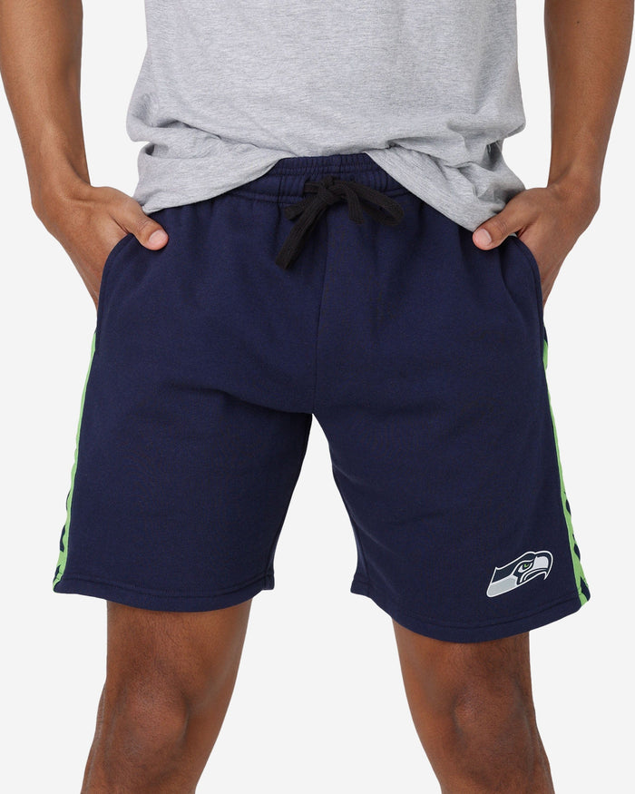 Seattle Seahawks Side Stripe Fleece Shorts FOCO S - FOCO.com