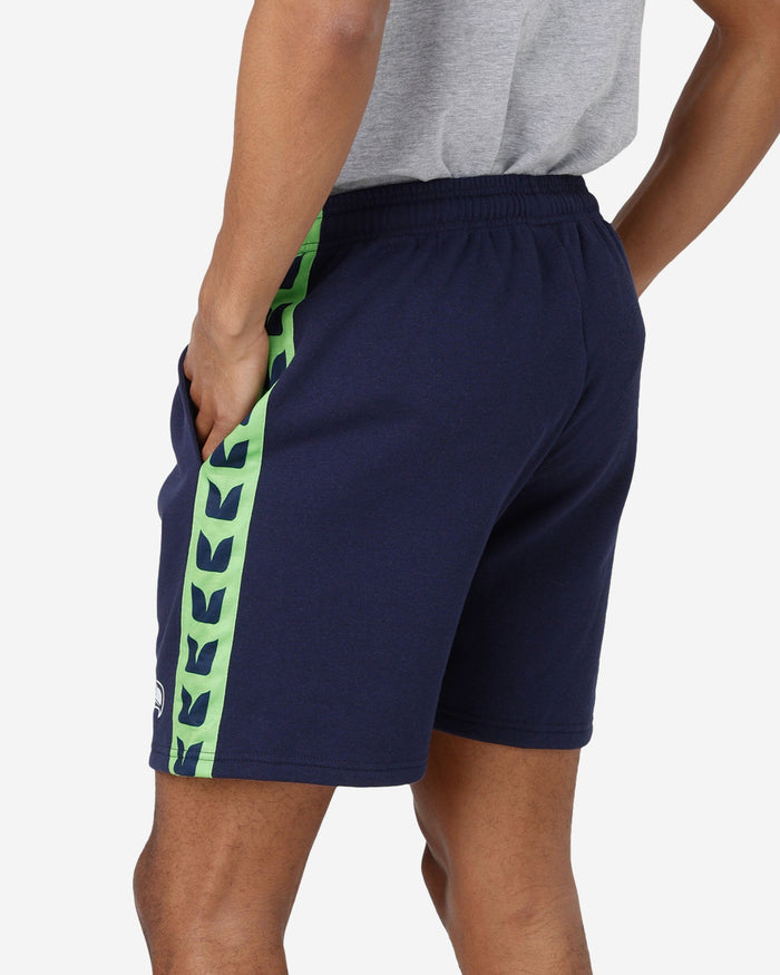 Seattle Seahawks Side Stripe Fleece Shorts FOCO - FOCO.com