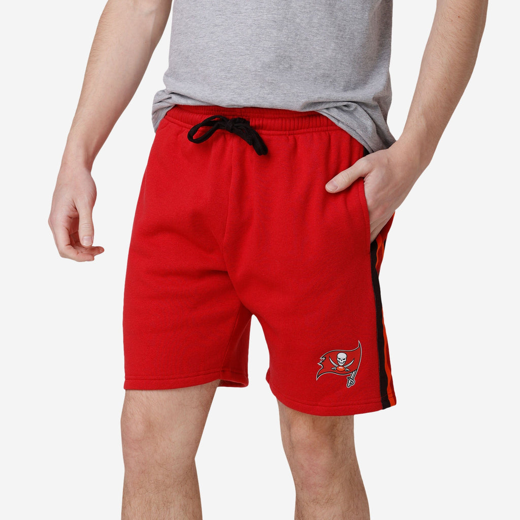 Tampa Bay Buccaneers Side Stripe Fleece Shorts FOCO S - FOCO.com