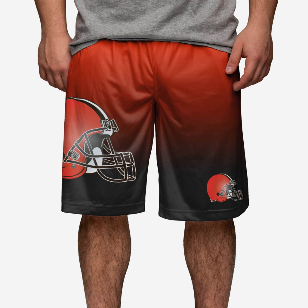 Cleveland Browns Gradient Big Logo Training Shorts FOCO - FOCO.com