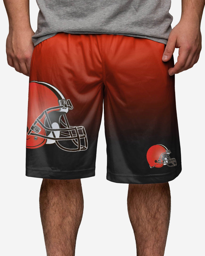 Cleveland Browns Gradient Big Logo Training Shorts FOCO - FOCO.com