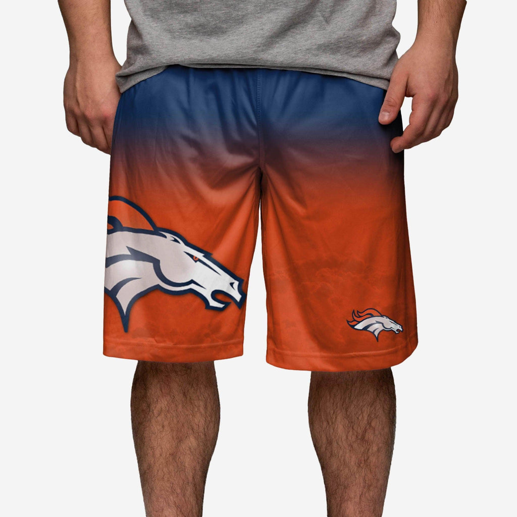 Denver Broncos Gradient Big Logo Training Shorts FOCO - FOCO.com