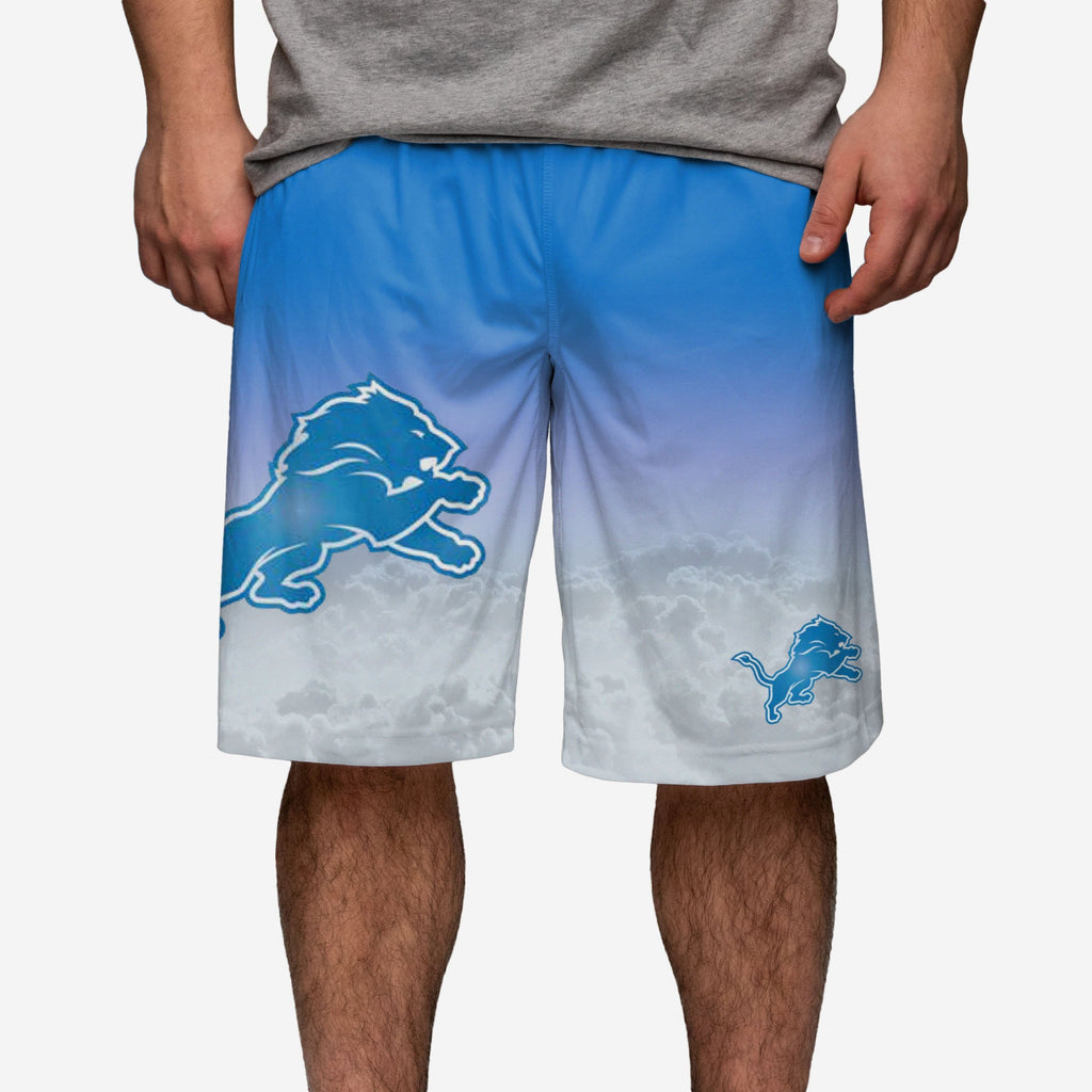 Detroit Lions Gradient Big Logo Training Shorts FOCO S - FOCO.com