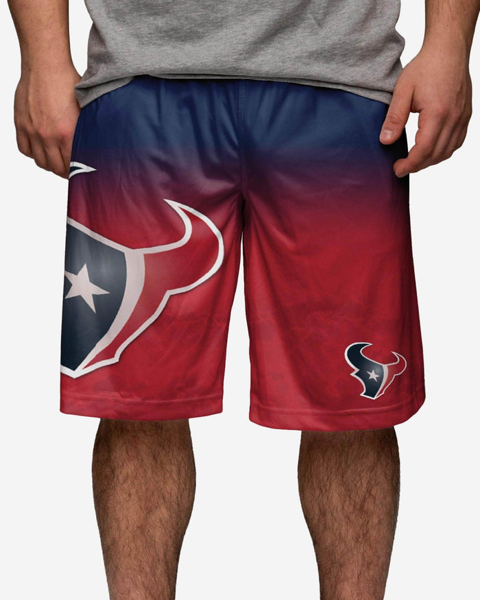 Houston Texans Gradient Big Logo Training Shorts FOCO - FOCO.com