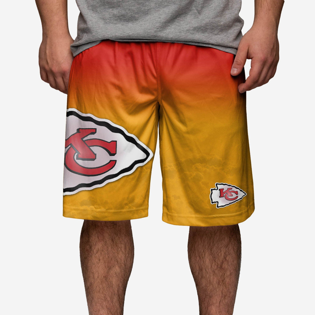 Kansas City Chiefs Gradient Big Logo Training Shorts FOCO - FOCO.com