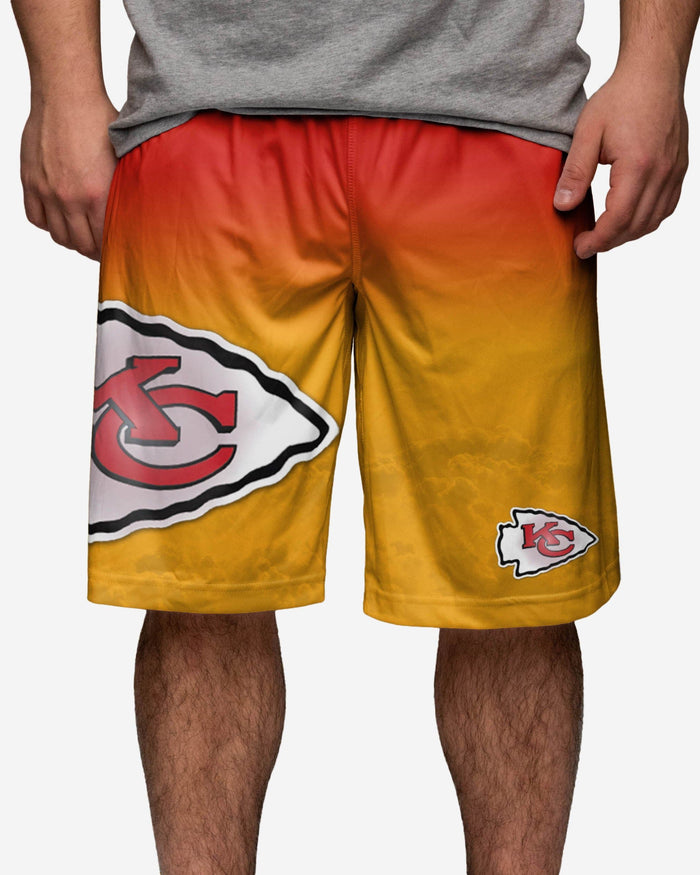 Kansas City Chiefs Gradient Big Logo Training Shorts FOCO - FOCO.com