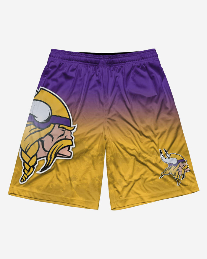 Minnesota Vikings Gradient Big Logo Training Shorts FOCO - FOCO.com