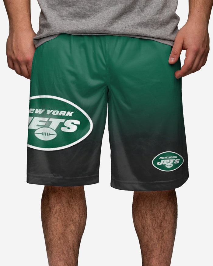 New York Jets Gradient Big Logo Training Shorts FOCO S - FOCO.com