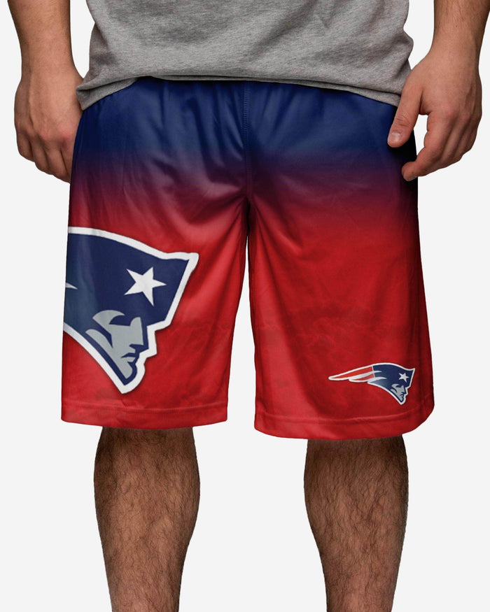 New England Patriots Gradient Big Logo Training Shorts FOCO - FOCO.com