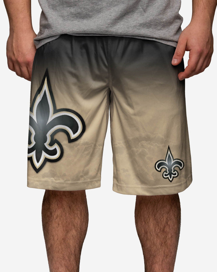 New Orleans Saints Gradient Big Logo Training Shorts FOCO - FOCO.com